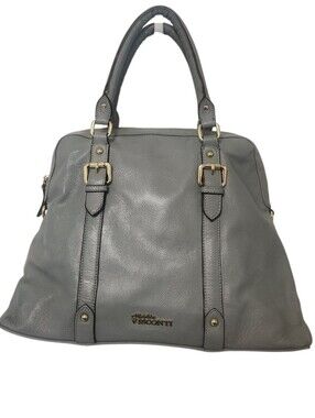 SOPHIA VISCONTI Grey Leather Satchel Bag